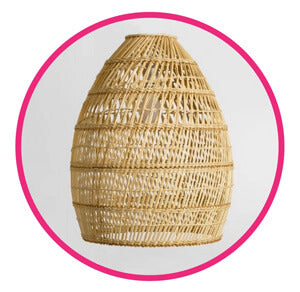 Basket Weave Bamboo Pendant Lamp