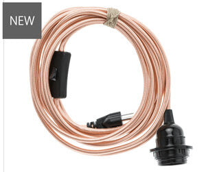 Standard Plug-In Pendant Light - Polished Copper