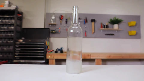 frosted wine bottle pendant light