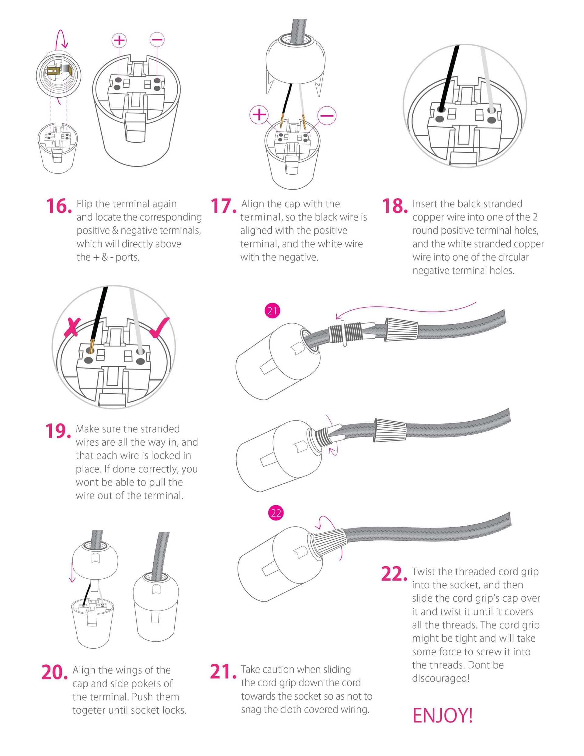 Wiring Instructions Ivory Socket