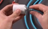  color cord attaching to porcelain light socket
