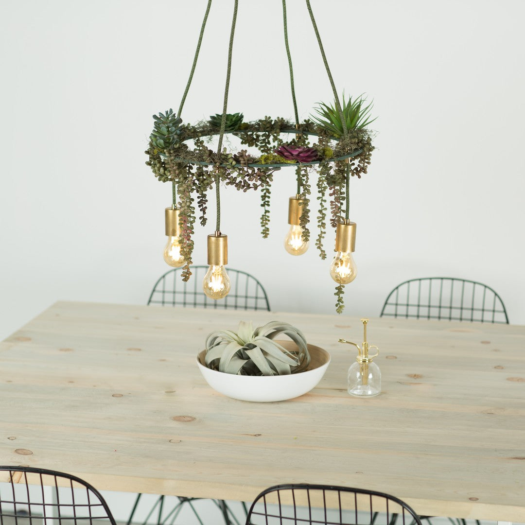 plant-inspired mini chandelier