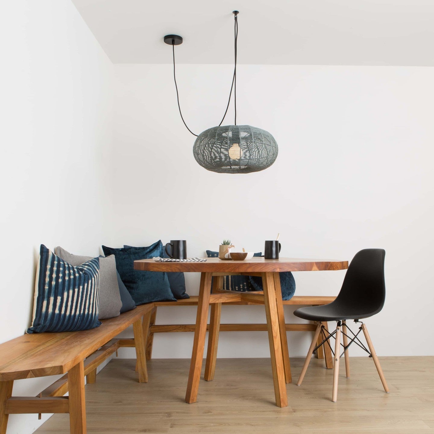 drum string shade plug-in pendant light for the dining room