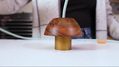 wood bowl on light socket