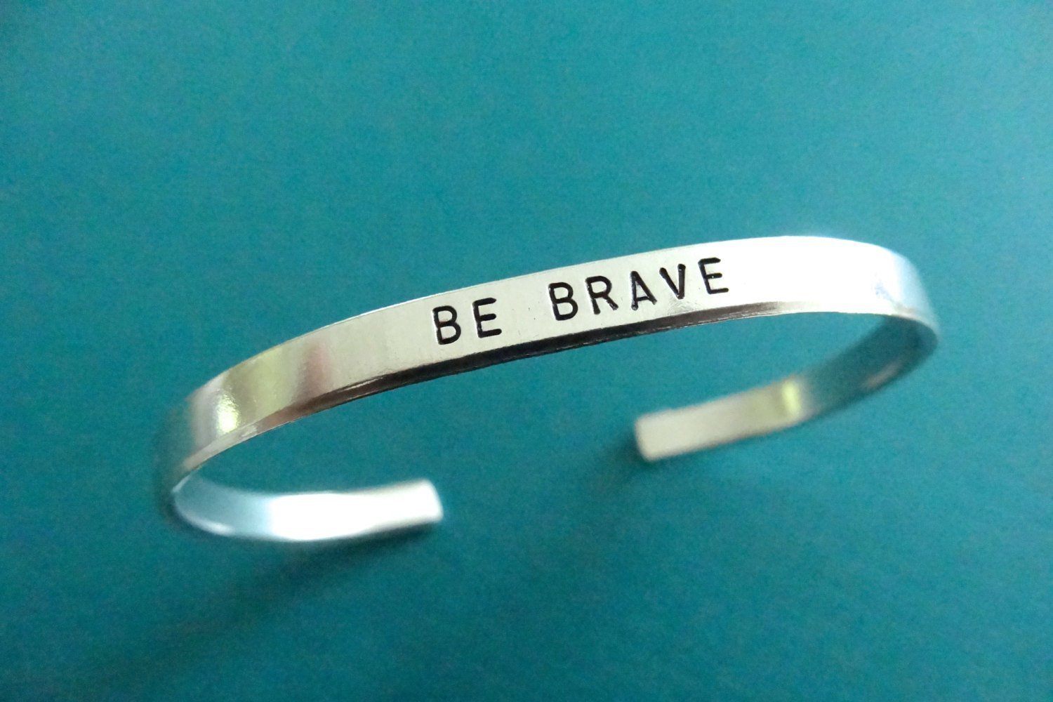 Be Brave and Keep Going Inspirational Cuff Bracelets  Women Mantra  Engraved Personalized Bangle Gifts  Joycuff