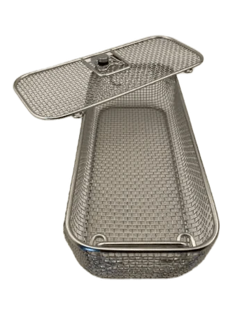 Wire Mesh Sterilization Tray 13'' L x 5.5'' W x 3'' H