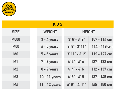 Kids Sizing Chart