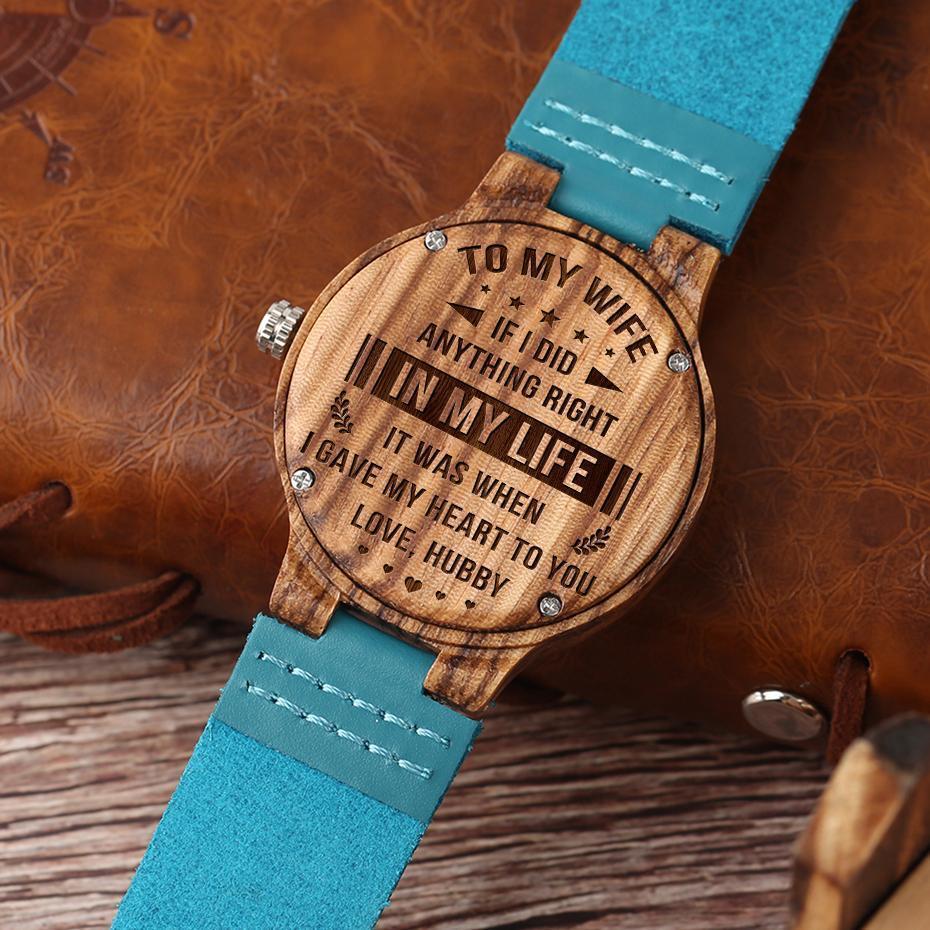Engraved Wooden Watch – Beiby Bamboo