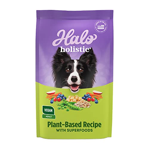 Halo Vegan Dry Dog Food - A Mouth Watering 3.5 lb Bag - Amazonprimerib product image