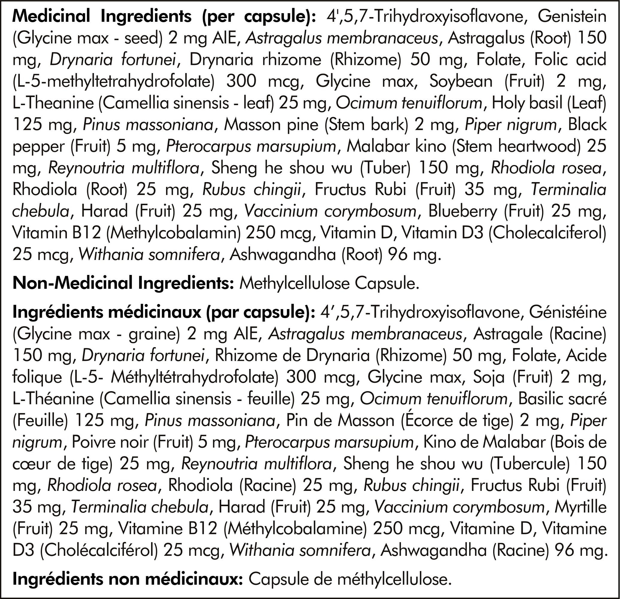 Informations sur les suppléments