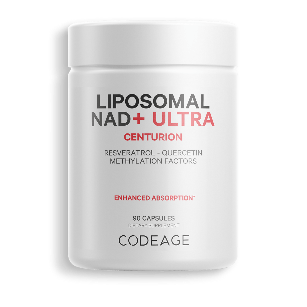 Codeage Liposomal NAD+ Resveratrol suplementa vitaminas saludables para el envejecimiento