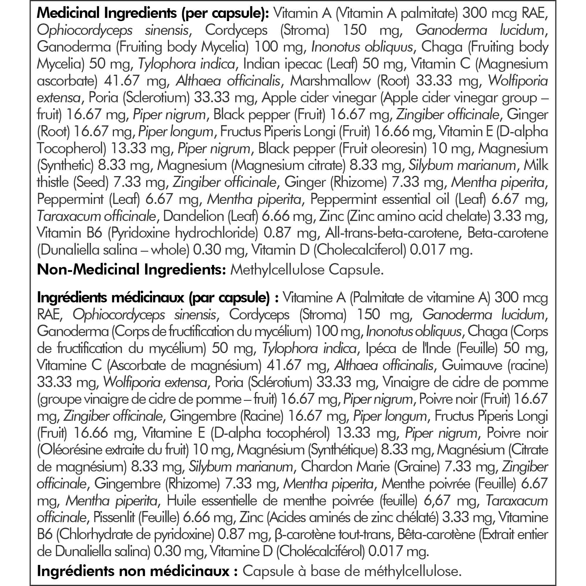 Informations sur les suppléments