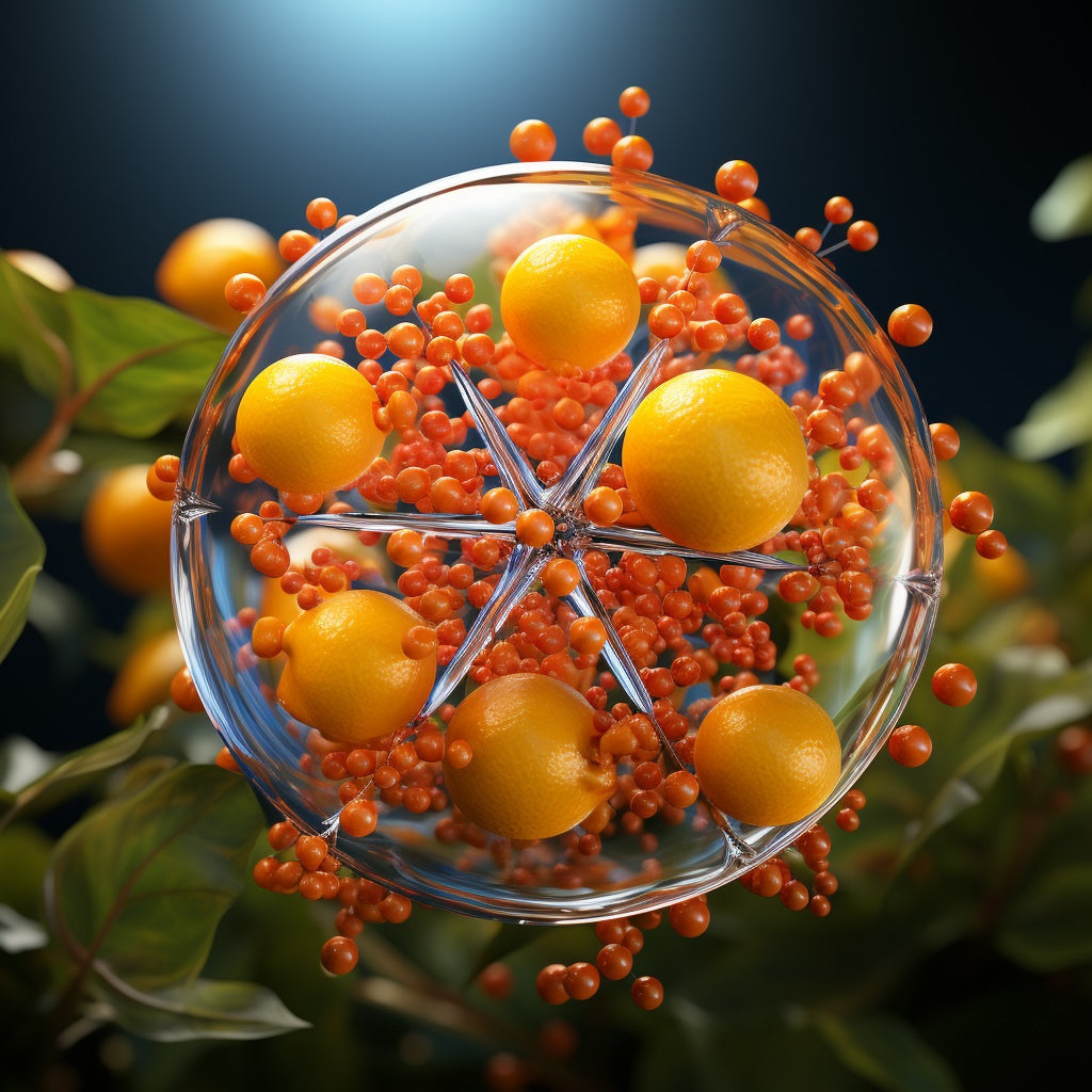 Vitamin c orange in container