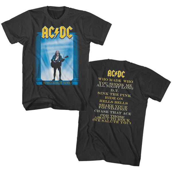 Ac Dc Who Made Who Album Smoke S S Adult T Shirt Front Back Pri Coastline Mall