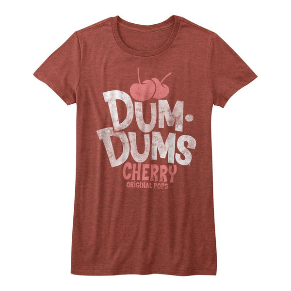 Dum Dums-Cherry-Red Heather Ladies S/S Tshirt - Coastline Mall