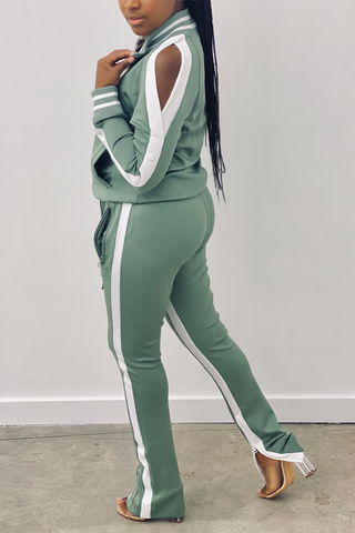 matching tracksuit green