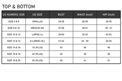 Size Chart – Brazen Boutique