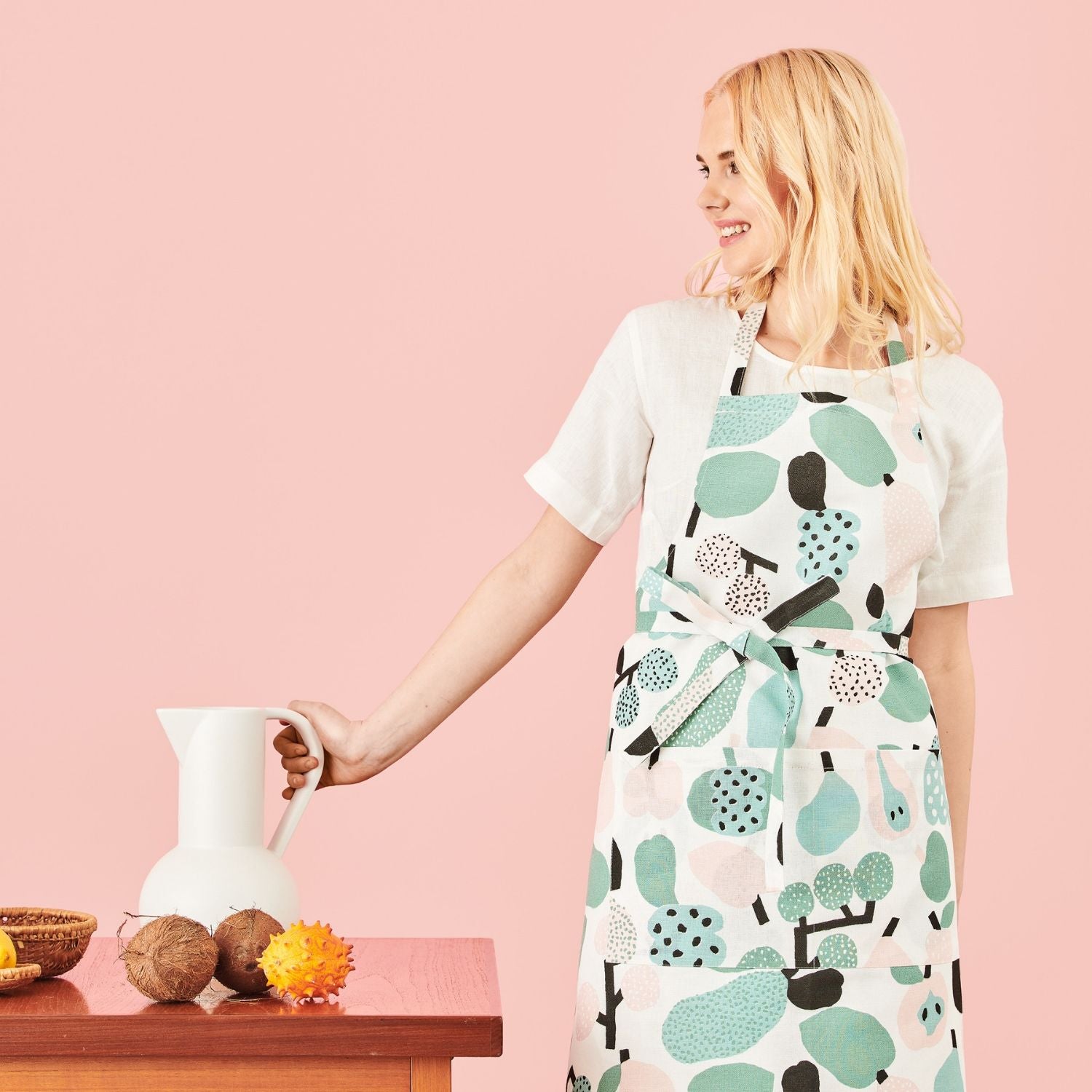 Kauniste TUTTI FRUTTI Apron Light Green