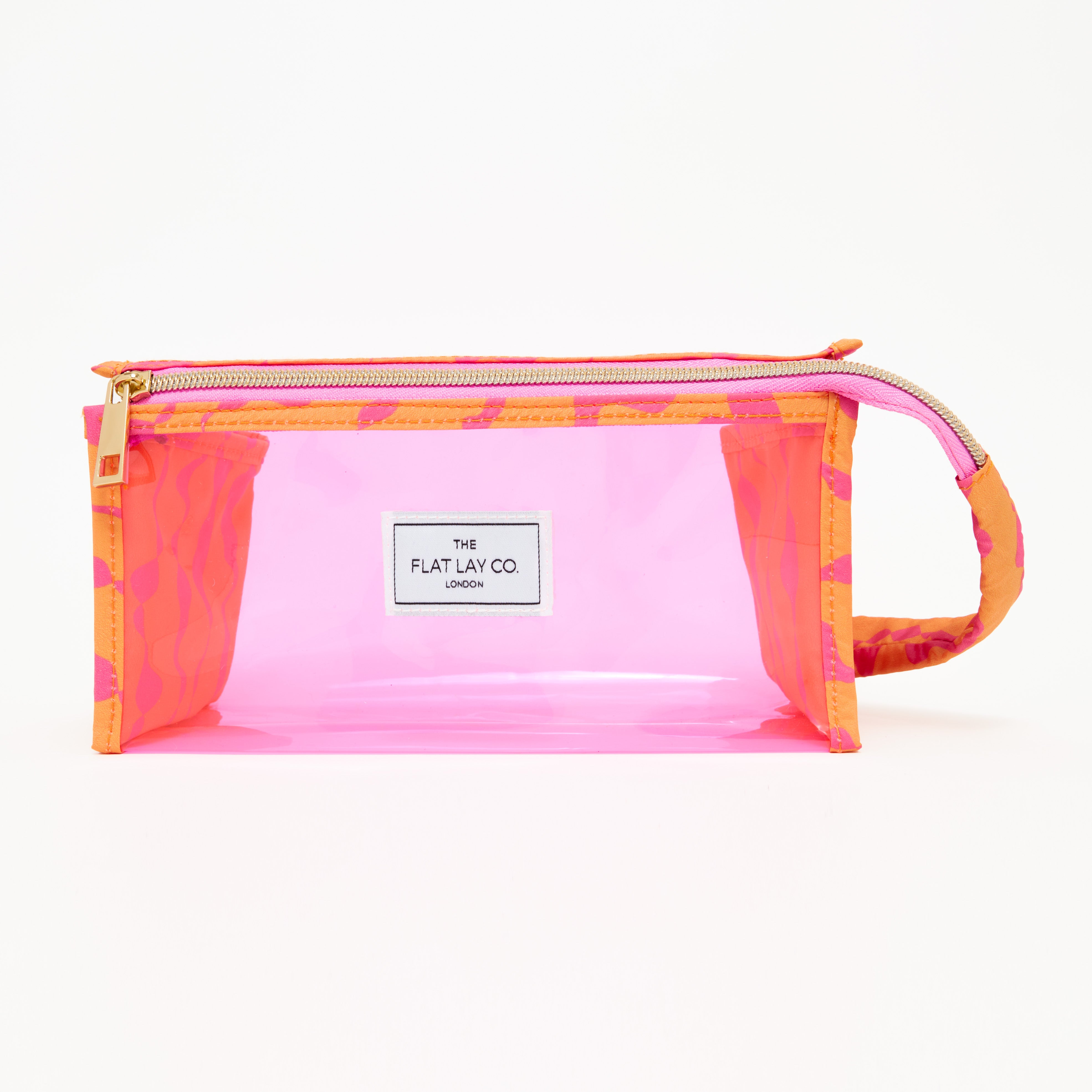 Jelly Flat Lay Makeup Box Bag - Orange Squiggle - The Flat Lay Co product image