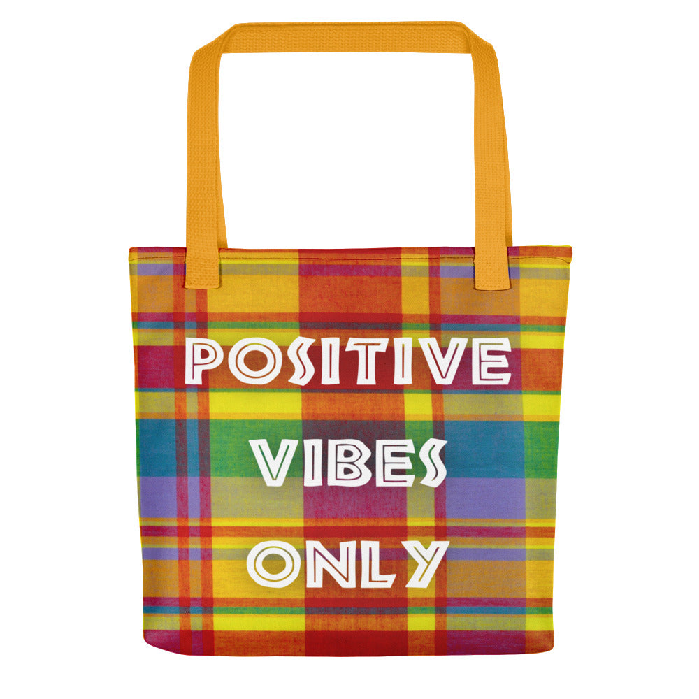 Download Tote bag "Positive Vibes Only - Madras" - Rootz-shop.com