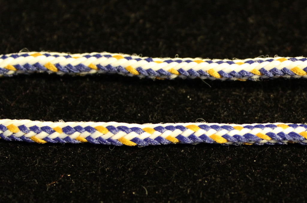 blue and yellow shoelaces