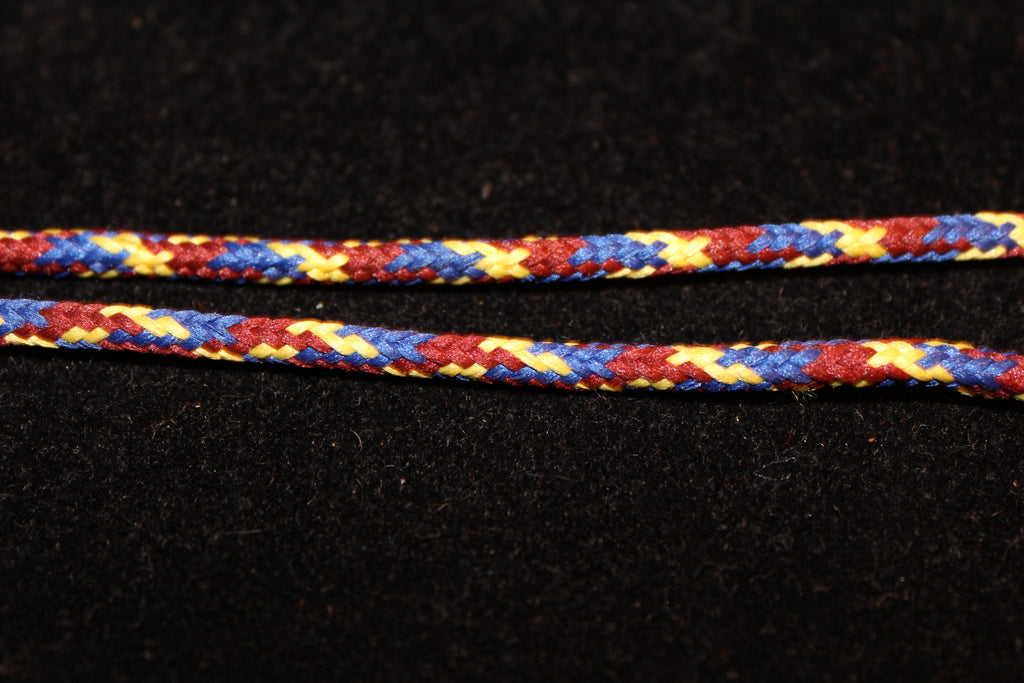 Red, Yellow and Blue Round Shoelaces 