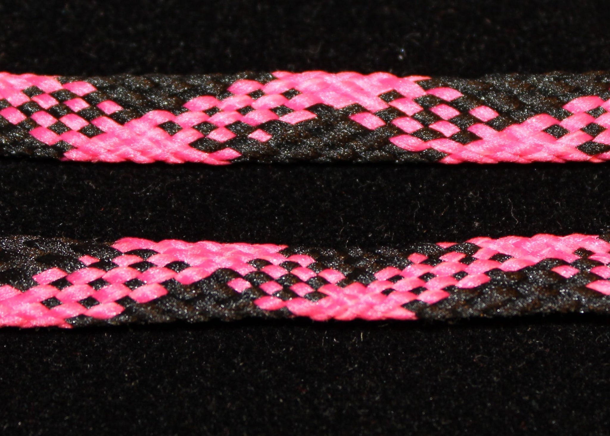 pink and blue shoelaces