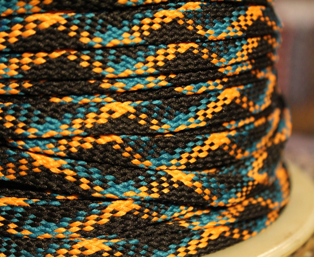 orange flat shoelaces