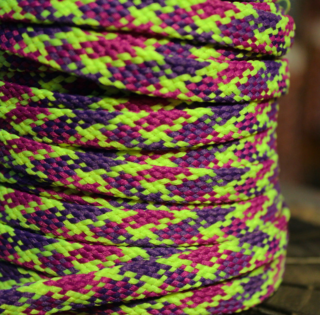 pink and purple shoelaces