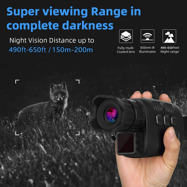 Monoculaire vision nocturne couleur - Night Shot Digital Rang Finder 1080p