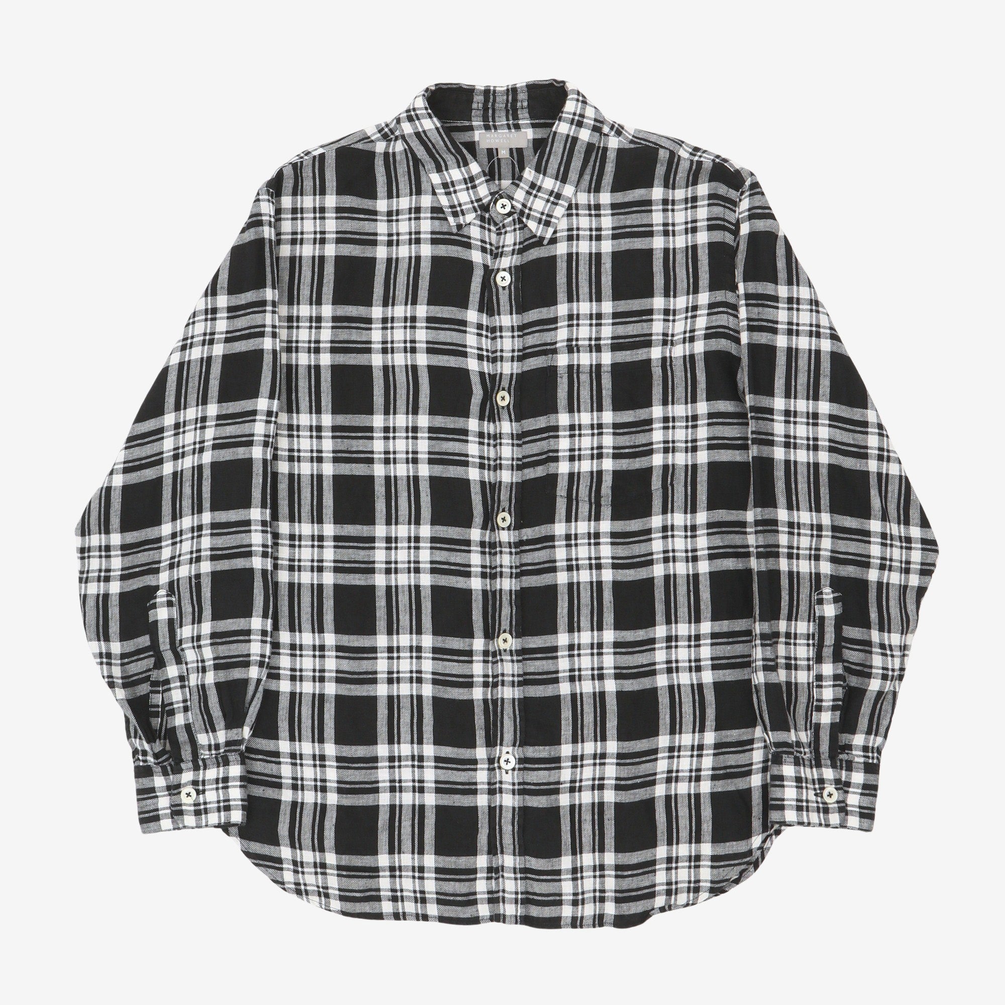 image of Linen Plaid Shirt