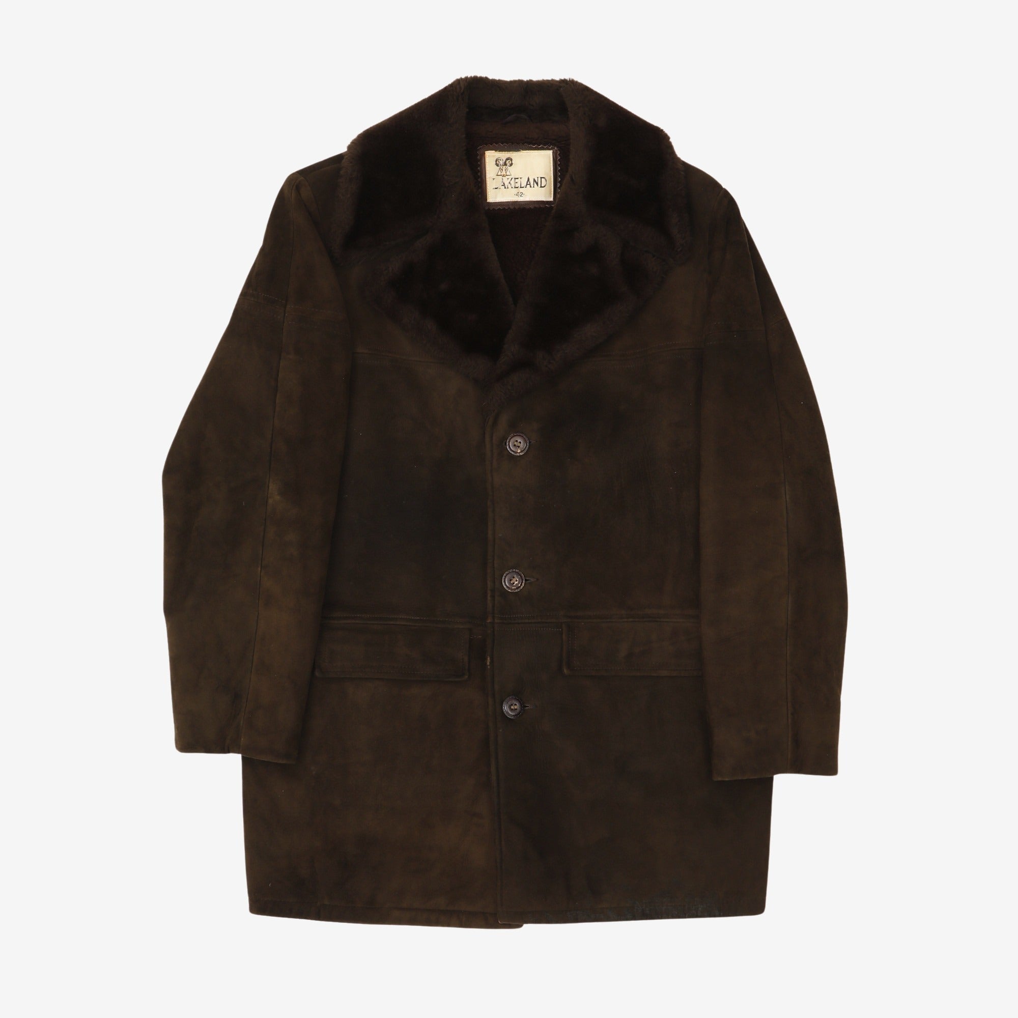 image of Vintage Suede Shearling Coat