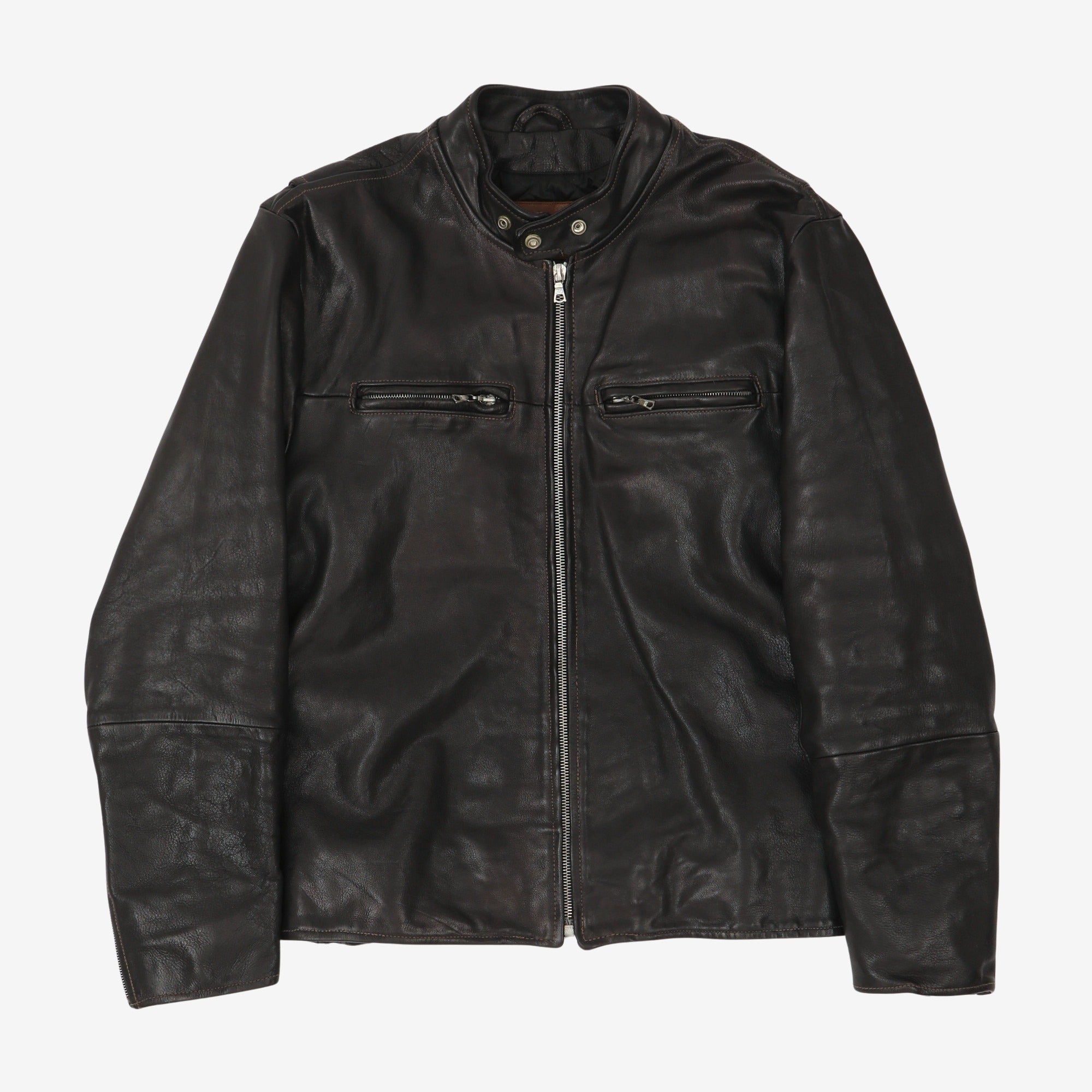 Image of Lamb Leather Moto Jacket