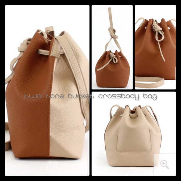 PPC5224(CM) Two Tone Bucket Crossbody Bag