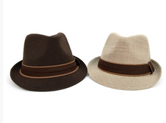 Fall/Winter Trilby Fedora Hat with Brown Band Trim