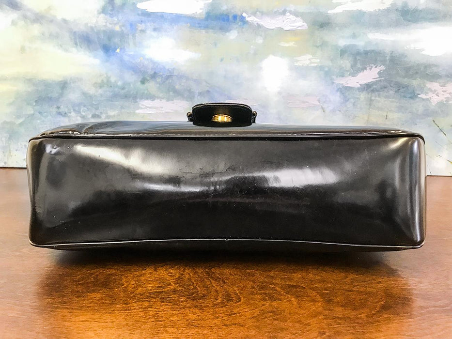 salvatore ferragamo patent leather bag