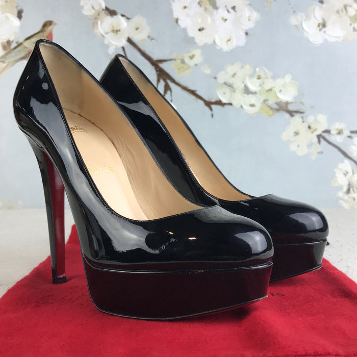 louboutin black patent leather heels