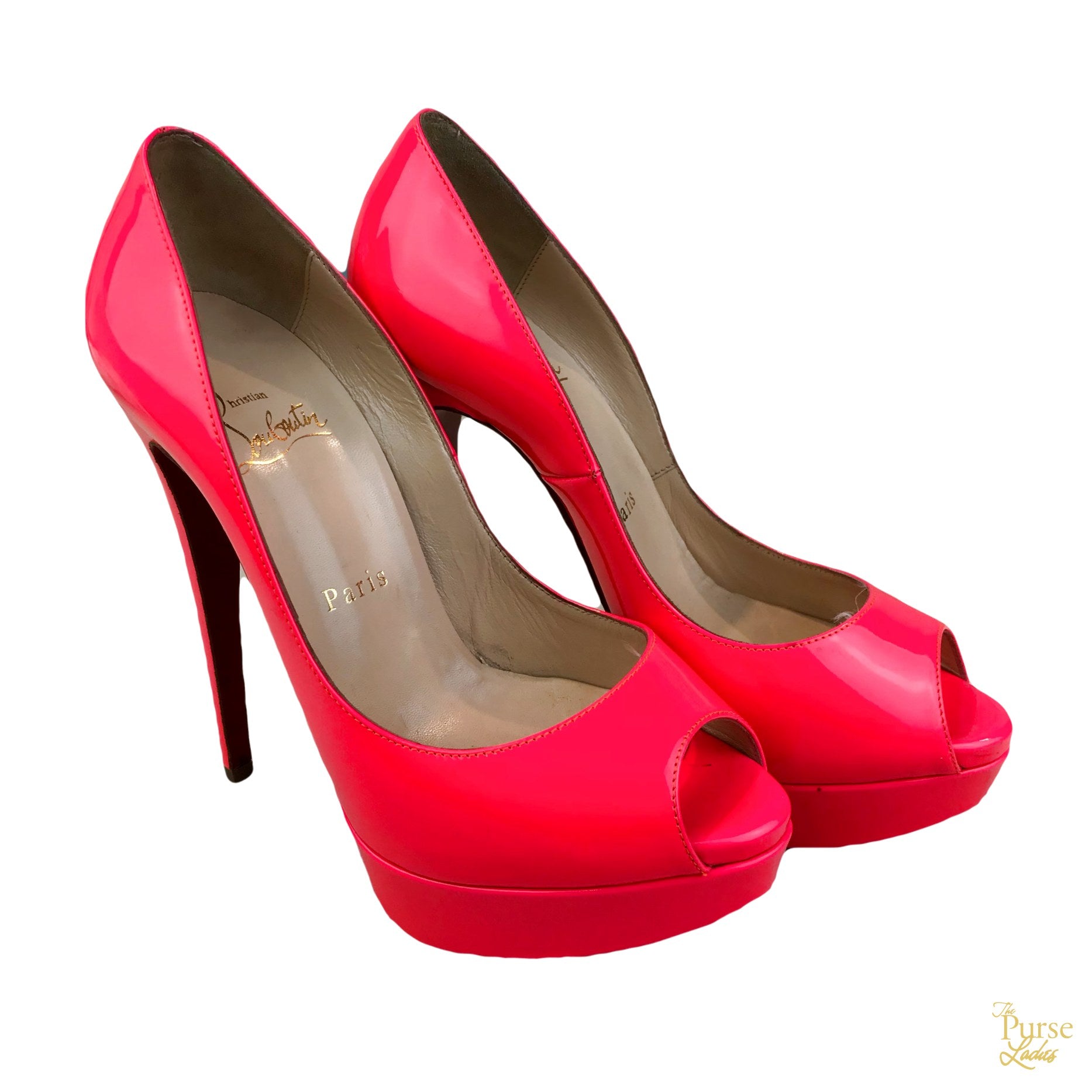 hot pink patent leather heels