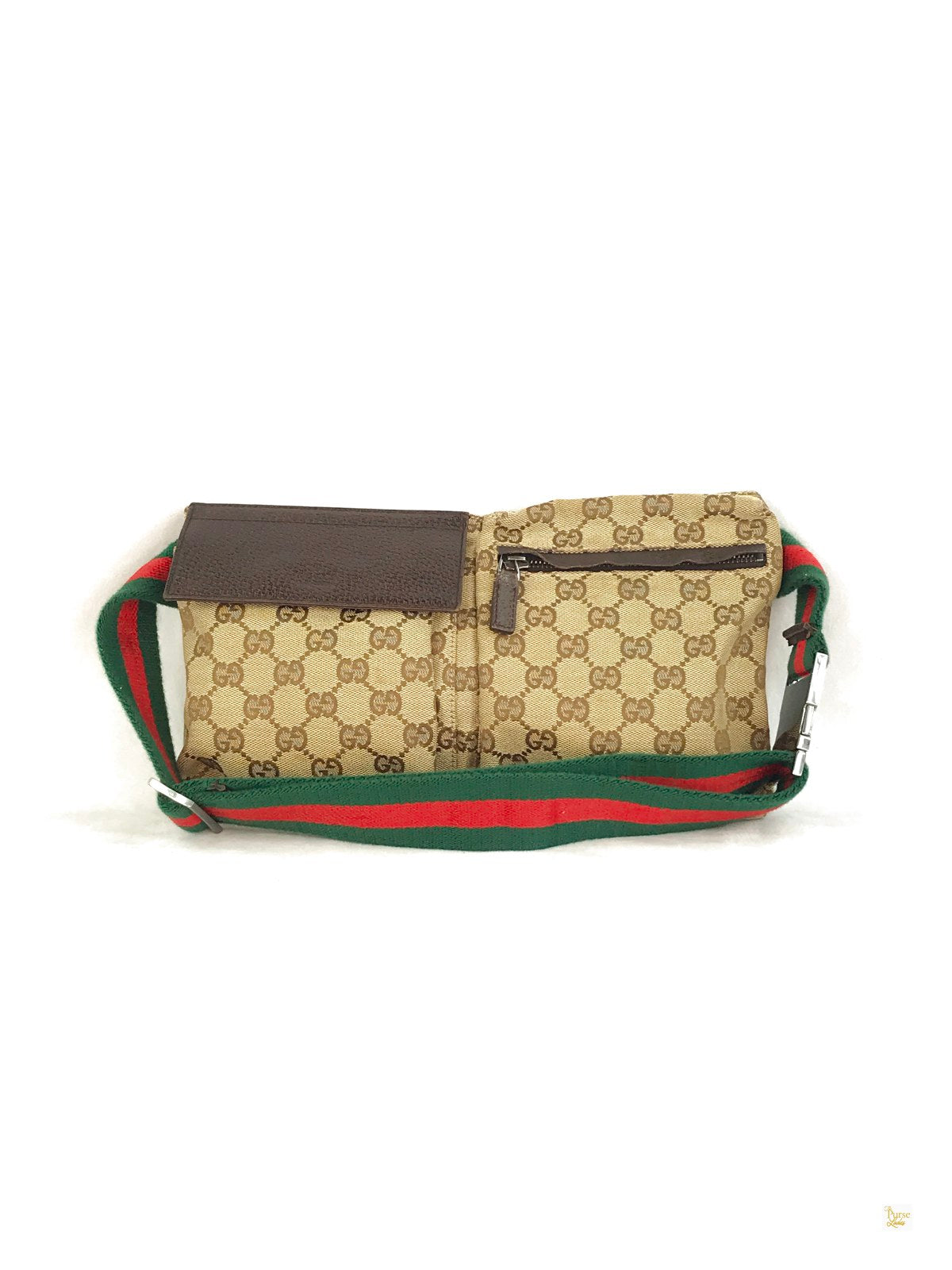 gucci bag with striped strap