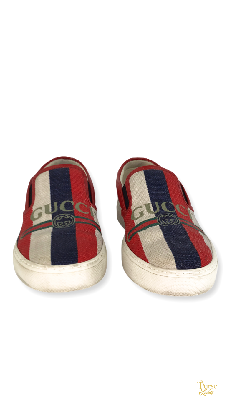 gucci red slip ons