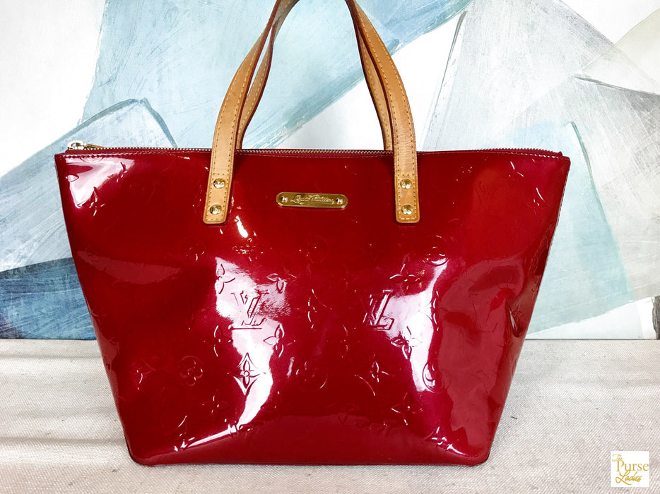 red patent louis vuitton handbag