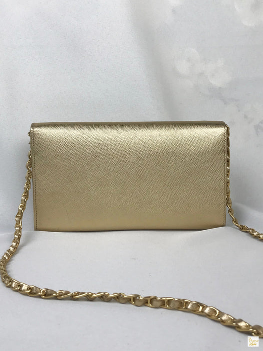 prada gold crossbody