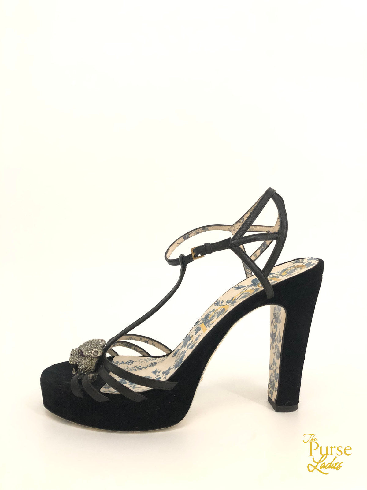 LOUIS VUITTON Black Satin Athens Open Toe Pumps Sz 40 - The Purse Ladies