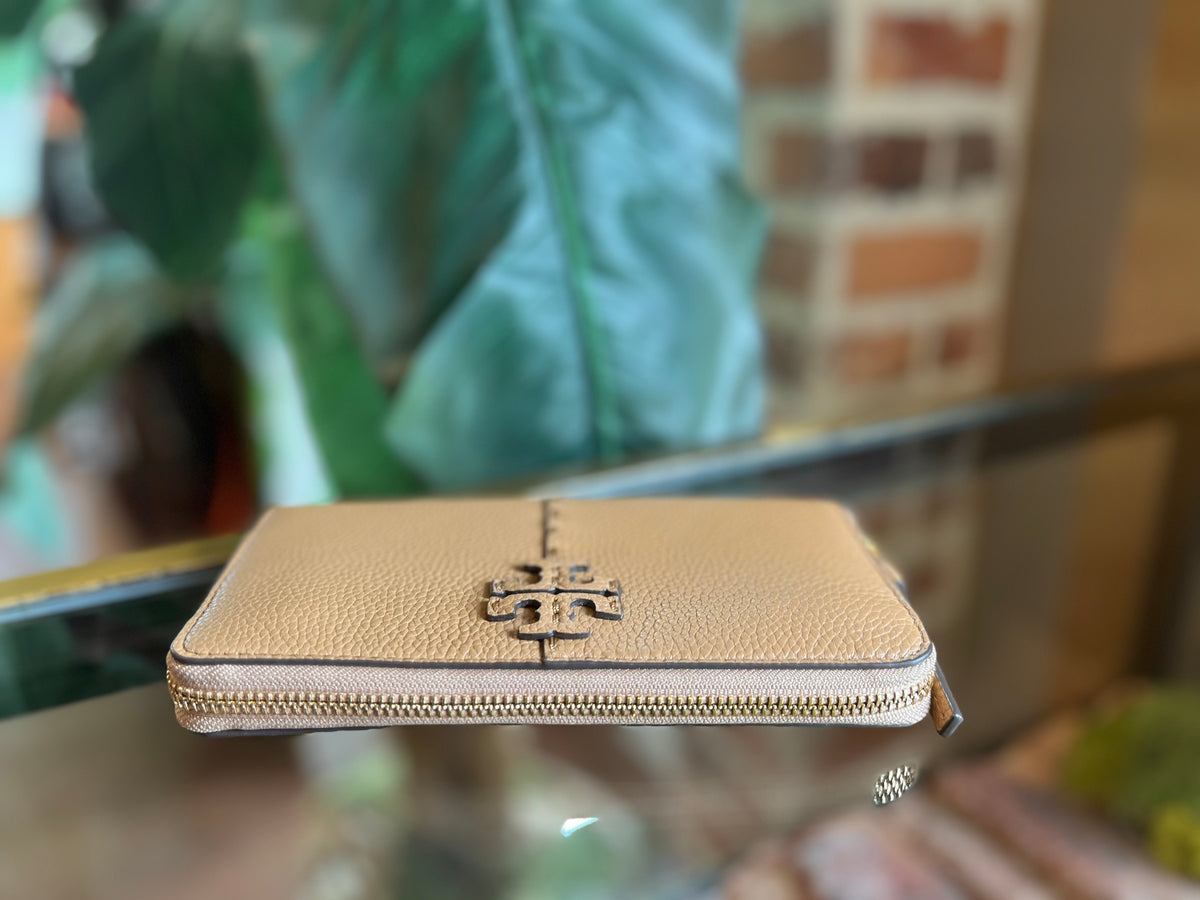 TORY BURCH Light Brown McGraw Wallet - The Purse Ladies