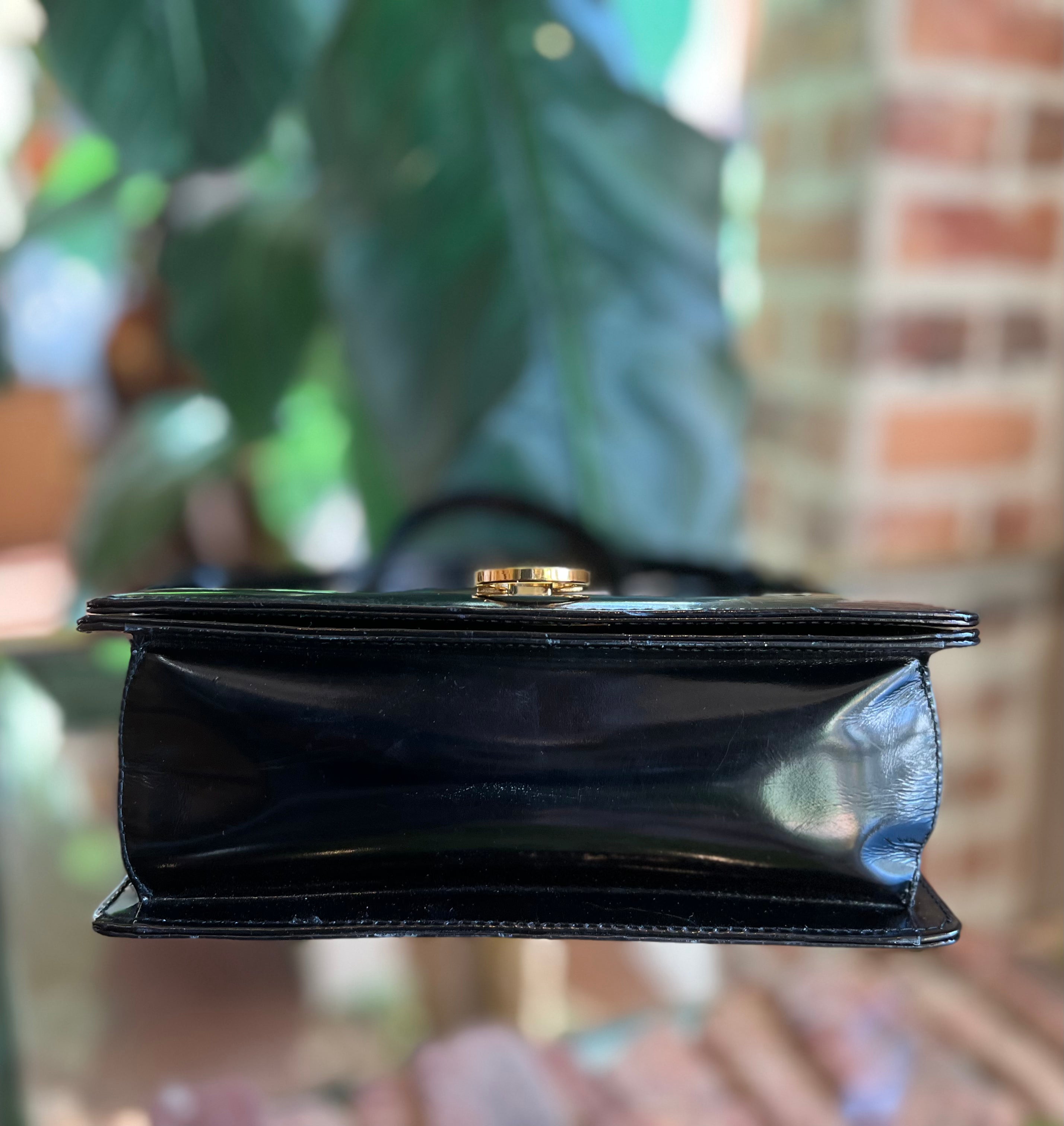 SALVATORE FERRAGAMO Black Vintage Gancini Flap Bag - The Purse Ladies