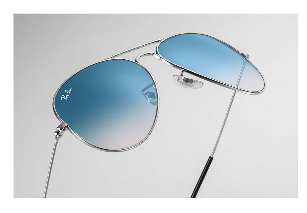 ray ban aviator light blue