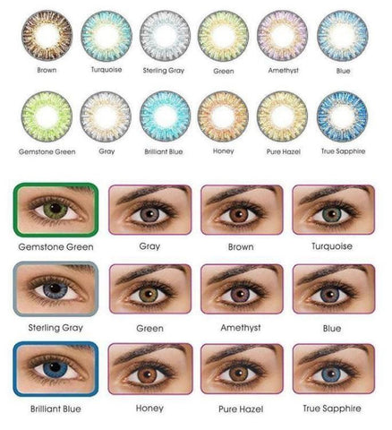 coloured contact lenses blue