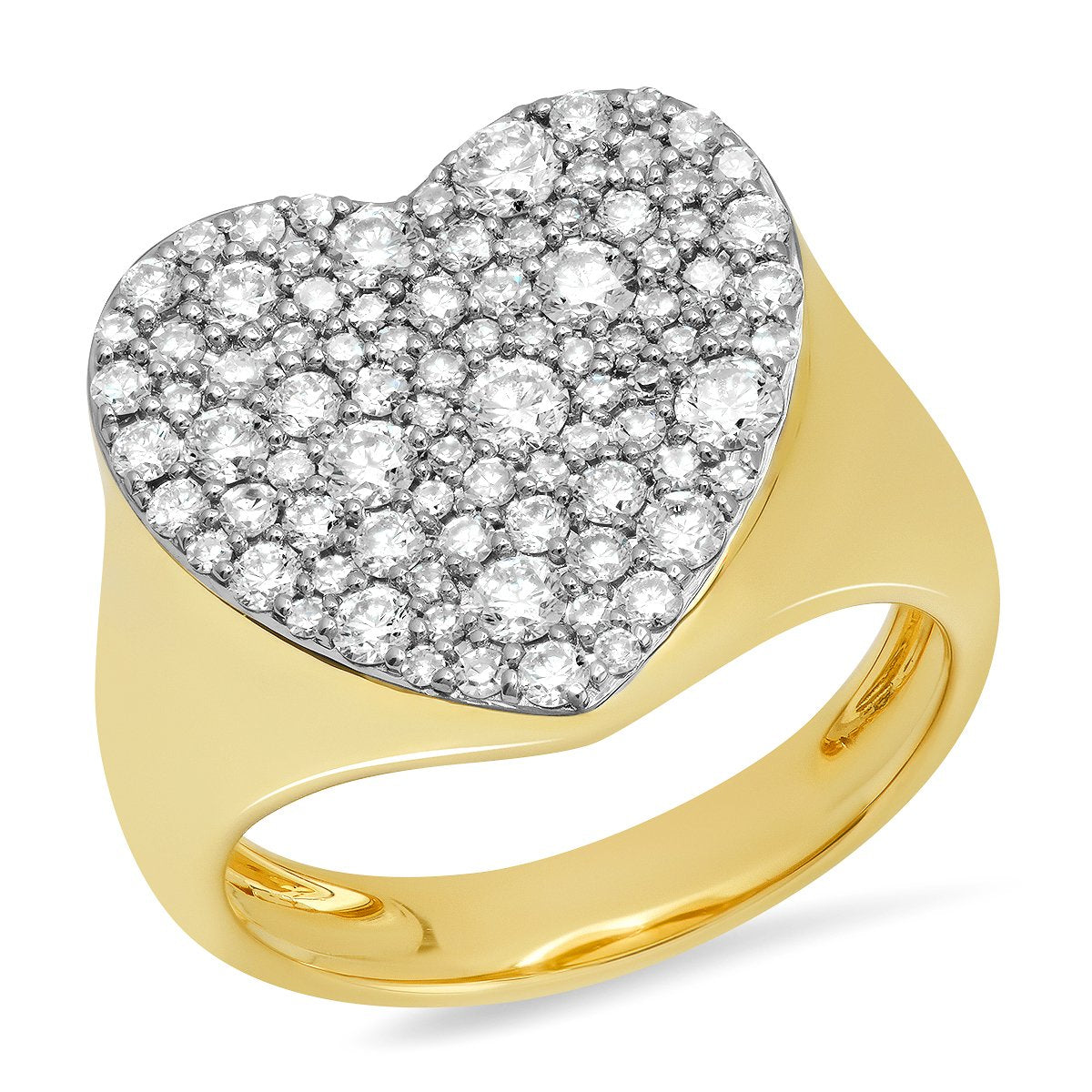 Diamond Heart Signet Ring – Milestones by Ashleigh Bergman