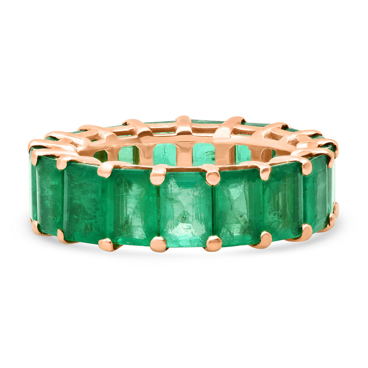 Jumbo Emerald Cut Emerald Eternity Band Ring – Milestones by Ashleigh ...