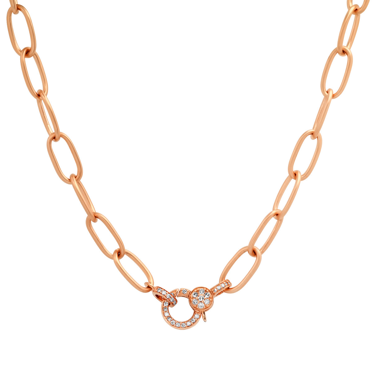 The Ultimate Oval Link Gold Chain with Diamond Clasp – Milestones by ...